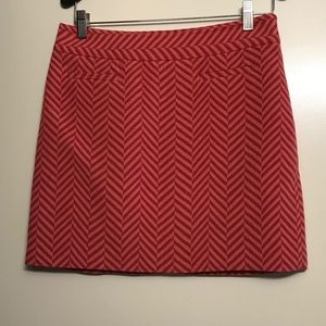 Loft | Fuchsia & Orange Zig Zag Mini Skirt, 4P